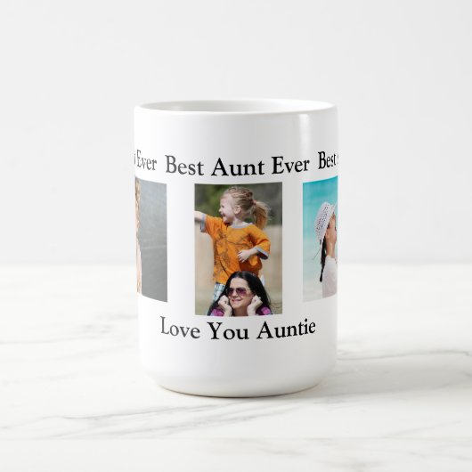 Beste tante ooit | Gepersonaliseerde foto Koffiemok (Center)