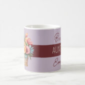 Beste tante ooit gerbera bloemen bourgogne koffiemok (Center)