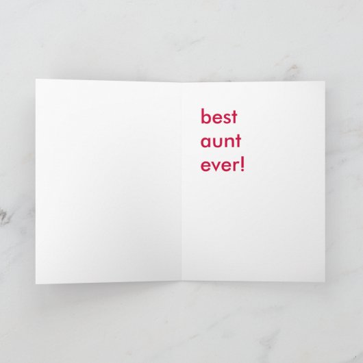 Beste Tante ooit Kaart (Binnen)