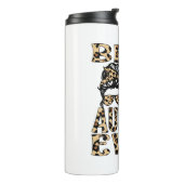Beste tante ooit Leopard Plaid Moederdag Thermosbeker (Gedraaid links)
