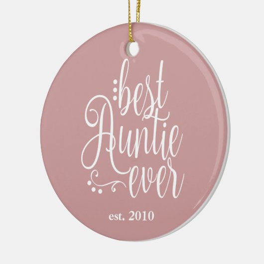 Beste tante ooit Mauve Keramisch Ornament (Links)