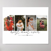Beste tante ooit Modern script 4 foto collage cade Poster (Voorkant)