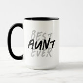 Beste tante ooit modern zwart-wit grunge mok (Links)