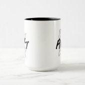Beste tante ooit modern zwart-wit grunge mok (Midden)