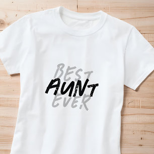 Beste tante ooit modern zwart-wit grunge t-shirt