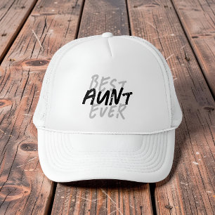 Beste tante ooit modern zwart-wit grunge trucker pet