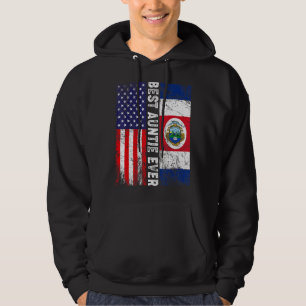 Beste tante ooit Moederdag Costa Rica Amerikaanse Hoodie