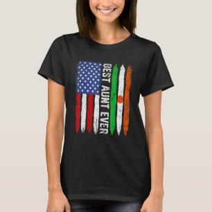 Beste tante ooit Moederdag Niger - Vlagendro van o T-shirt