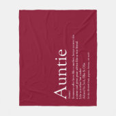 Beste tante ooit Oma definitie Bourgondië plezier Fleece Deken (Voorkant)