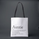 Beste tante ooit Oomzegger Definitie Modern Tote Bag<br><div class="desc">Personaliseer voor je speciale, favoriete tante of oom om een unieke gift te creëren. Een perfecte manier om haar elke dag te laten zien hoe geweldig ze is. Ontworpen door Thisisnotme©</div>