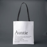 Beste tante ooit Oomzegger Definitie Modern Tote Bag<br><div class="desc">Personaliseer voor je speciale, favoriete tante of oom om een unieke gift te creëren. Een perfecte manier om haar elke dag te laten zien hoe geweldig ze is. Ontworpen door Thisisnotme©</div>