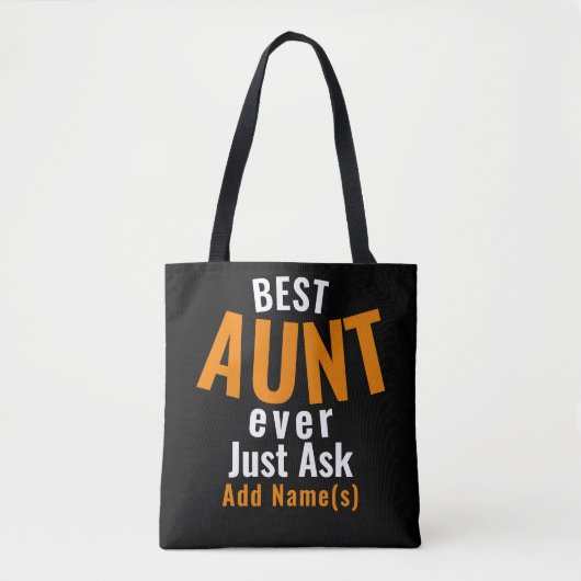 Beste tante ooit. Personaliseren Tote Bag (Voorkant)