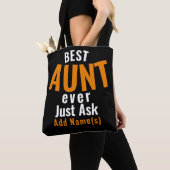 Beste tante ooit. Personaliseren Tote Bag (Dichtbij)