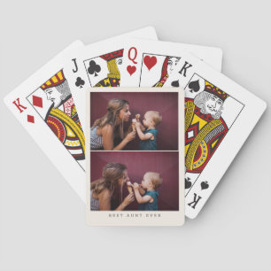 Beste tante ooit persoonlijk foto geschenk pokerkaarten