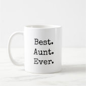 Beste. Tante. Ooit. Retro typemachine lettertype Koffiemok (Links)