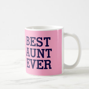 Beste tante ooit roze en zwart V03 Koffiemok