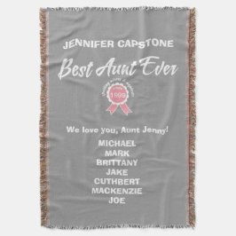 beste tante ooit roze lint deken