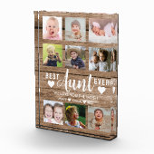 Beste Tante Ooit Rustic Wood 12 Afbeelding Collage Fotoblokken (Rechts)