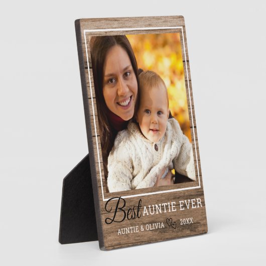 Beste tante ooit rustieke houten foto 5 "x 7" fotoplaat (Zijkant)