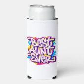 Beste tante ooit (stijl 2) seltzer blikjeskoeler (Seltzer Voorkant)