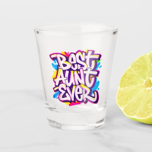 Beste tante ooit (stijl 2) shot glas (Voorkant)