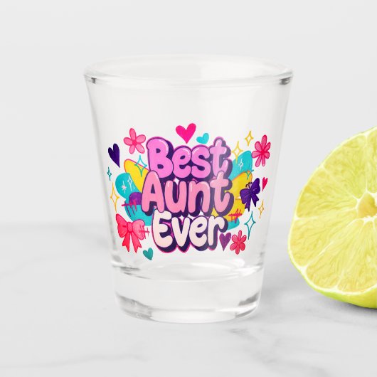 Beste tante ooit (stijl 5) shot glas (Voorkant)