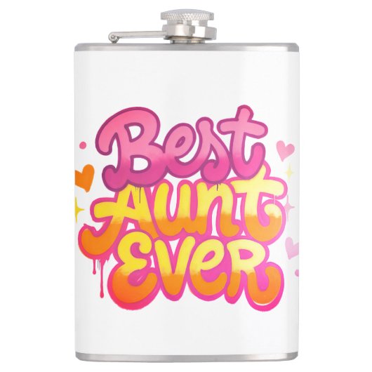 Beste tante ooit (stijl 6) heupfles (Voorkant)