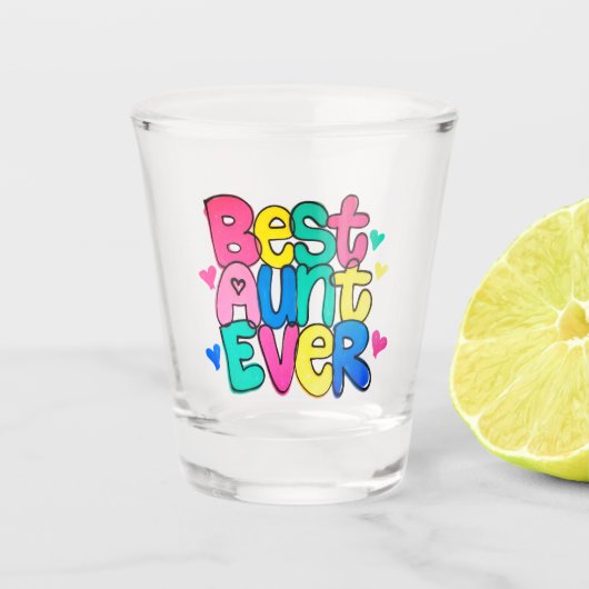 Beste tante ooit (Stijl 9) Shot Glas (Voorkant)