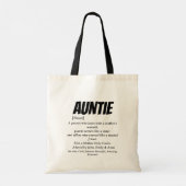 Beste tante ooit, tante definitie aangepaste naam tote bag (Achterkant)