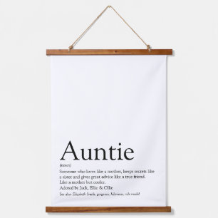 Beste tante ooit ter wereld, definitie van tante hangend wandkleed