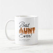 Beste tante ooit verbrand Oranje koffie-Mok Koffiemok (Links)