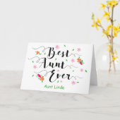 Beste tante ooit, verjaardag met bloemen Kaart (Gele Bloem)