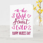 Beste tante ooit verpleegkundigen dag typografie i kaart (Gele Bloem)