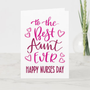 Beste tante ooit verpleegstersdag typografie in ro kaart