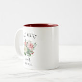 Beste tante ooit Waterverf Floral Custom Tweekleurige Koffiemok (Voorkant links)