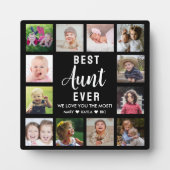 Beste Tante Ooit Zuster Zwart 12 Fotocollage Fotoplaat (Voorkant)