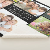 Beste Tante Oom Fotocollage Zwart Sherpa Deken (3/4)