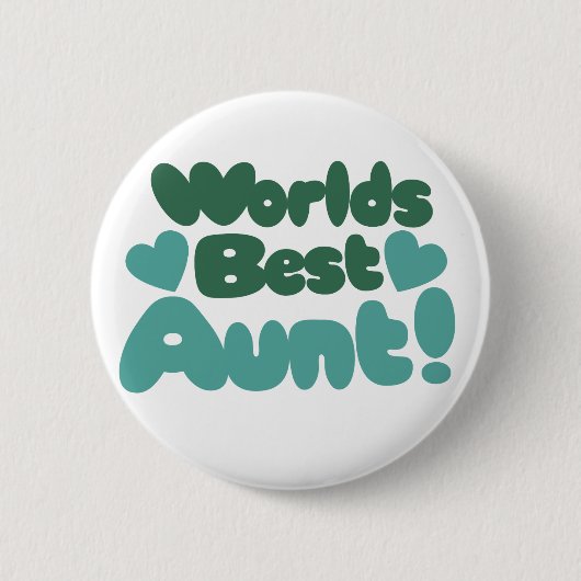 Beste tante op de wereld ronde button 5,7 cm (Voorkant)