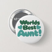 Beste tante op de wereld ronde button 5,7 cm (Voorkant /achterkant)