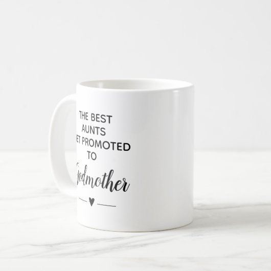 Beste tante promoveren naar peetmoeder voorstel koffiemok (Voorkant links)