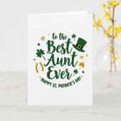 Beste Tante St. Patrick's Dag Kaart (Gele Bloem)