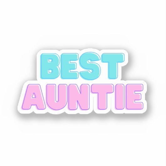 Beste Tante Sticker (Voorkant)