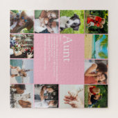 Beste tante, tante definitie 12 foto roze leuk legpuzzel (Horizontaal)