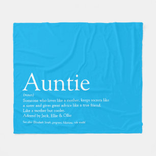 Beste tante tante definitie Hemelblauw plezier Fleece Deken