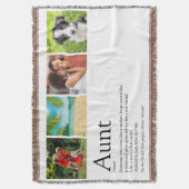 Beste tante tante ooit moderne fotocollage deken (Voorkant Verticaal)