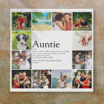 Beste tante, tante, Tia Definition 12 Foto Imitatie Canvas Print<br><div class="desc">Personaliseer met 12 favoriete foto's en gepersonaliseerde tekst voor uw speciale,  favoriete tante,  tante of Tia om een uniek cadeau te creëer. Het is een perfecte manier om haar dagelijks te shows hoe geweldig ze is. Ontworpen door Thisnotme©</div>