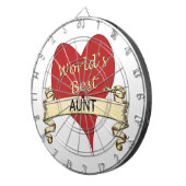 Beste tante ter wereld dartbord (Voorkant Rechts)