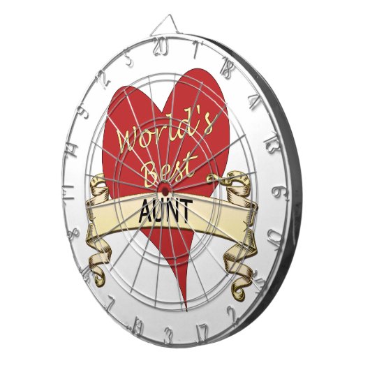 Beste tante ter wereld dartbord (Voorkant Rechts)