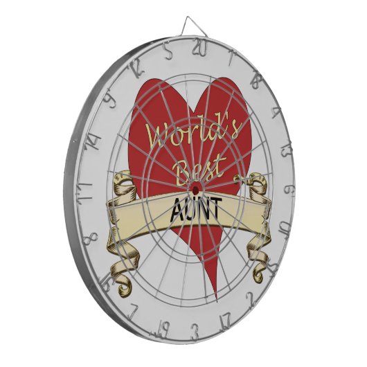 Beste tante ter wereld dartbord (Voorkant Links)