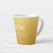 Beste tante ter wereld, definitie tante goud glitt latte mok (Rechterhoek)